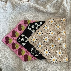crochet bandana headband bundle